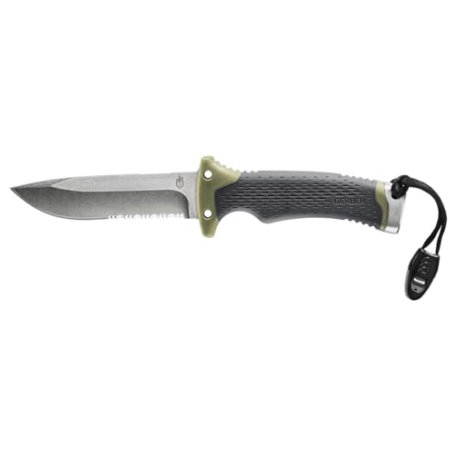  Outdoor/Survival Messer mit Teilwellenschliff, Ultimate Survival Fixed, Klingenlänge: 12 cm, Rostfreier Stahl, 30 001830