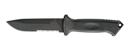 Gerber Survival-Messer mit Teilwellenschliff und Bein-Holster, Prodigy SE, Klingenlänge: 12,1 cm, 420HC Stahl, 22-01121