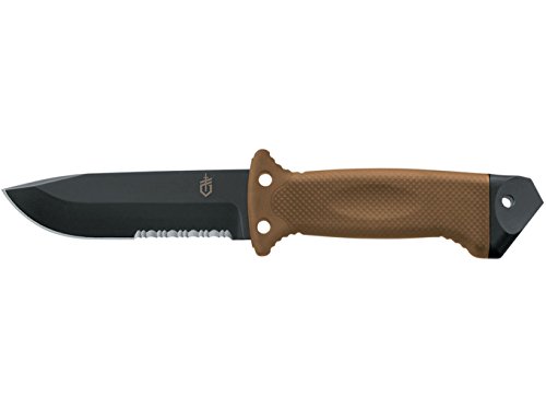 Gerber Survival Messer mit Teilwellenschliff Bein Holster, LMF II Infantry, Klingenlänge: 12,3 cm, 420HC Stahl, 22 01463
