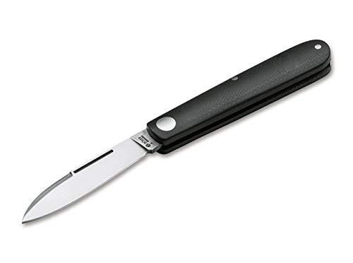 Böker Manufaktur Solingen Barlow Prime EDC Schwarz Taschenmesser N690/Micarta Schwarz, Klingenlänge: 6,90 cm, 116942