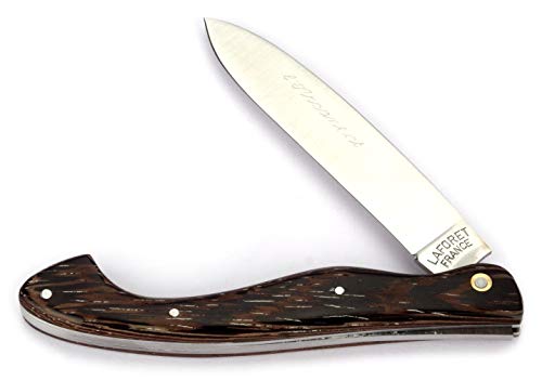 Laforet Couteliers ARCONSAT 12 cm Taschenmesser - Griffschalen Wenge Holz - Klinge 9.5 cm Stahl 12C27