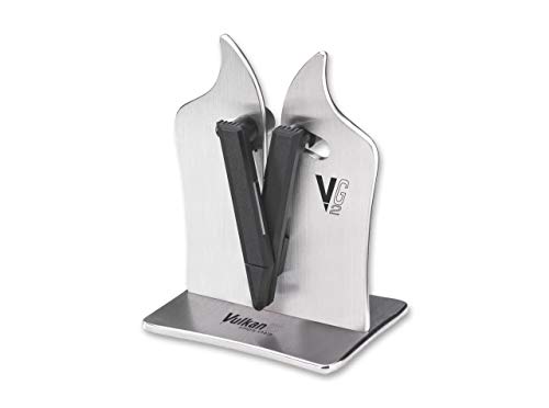 Vulkanus Unisex – Erwachsene Messerschärfer Professional G2 Schärfgerät, silber, One Size