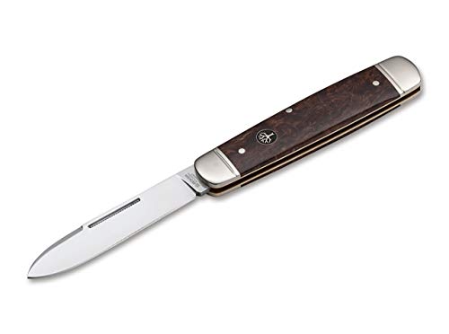 Böker Manufaktur Solingen Unisex – Erwachsene Cattle Knife Maserbirke Taschenmesser, Braun, 19,5 cm