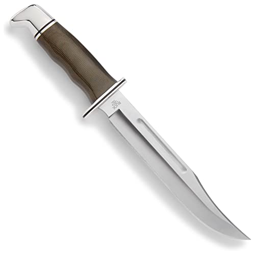 Buck Knives 120 General Pro Jagdmesser mit fester Klinge, 19,5 cm S35VN Edelstahlklinge, Micarta-Griff