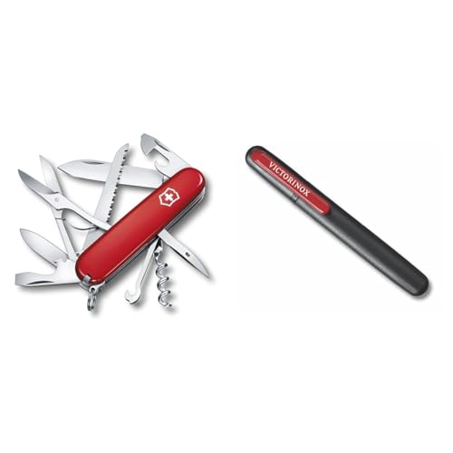 Victorinox Schweizer Huntsman, Swiss Army Knife & Dual Outdoor, Schärfer, Schleifstein klein, schwarz