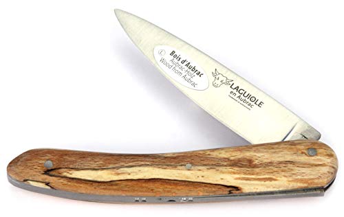 Laguiole en Aubrac LFU99WAIL Taschenmesser 'Lo Fau' 11 cm, Messer Klinge 8 cm matt, massiver Griff Aubracholz