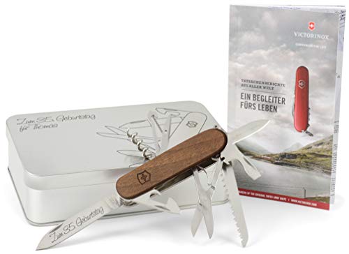 Victorinox Huntsman Wood (1371163) Taschenmesser Geschenk-Box mit Wunschgravur