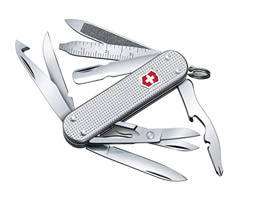 Victorinox Schweizer Taschenmesser, Mini Champ, Swiss Army Knife, Multitool, 14 Funktionen, Brieföffner, Kapselheber, Drahtabisolierer