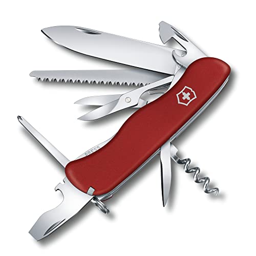 Victorinox Taschenmesser Outrider (14 Funktionen, Klinge, gross, Dosenöffner, Feststellklinge), rot