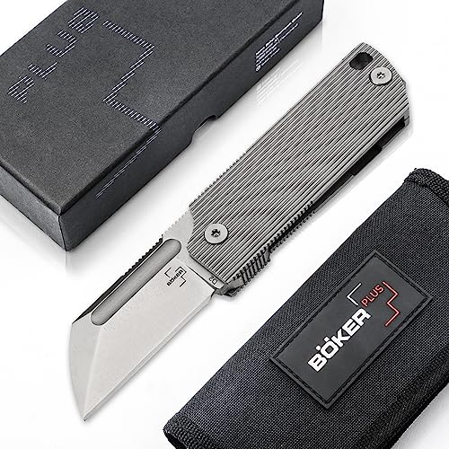 ® BabyX Flipper Steel   kugelgelagertes Mini D2 Sheepfoot   kleines Einhand Klapp Edelstahl Griff und Clip   Pocket Knife in Geschenk Box